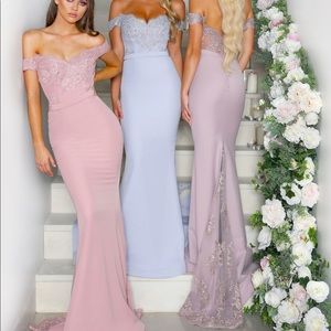 Off the shoulder Gown.